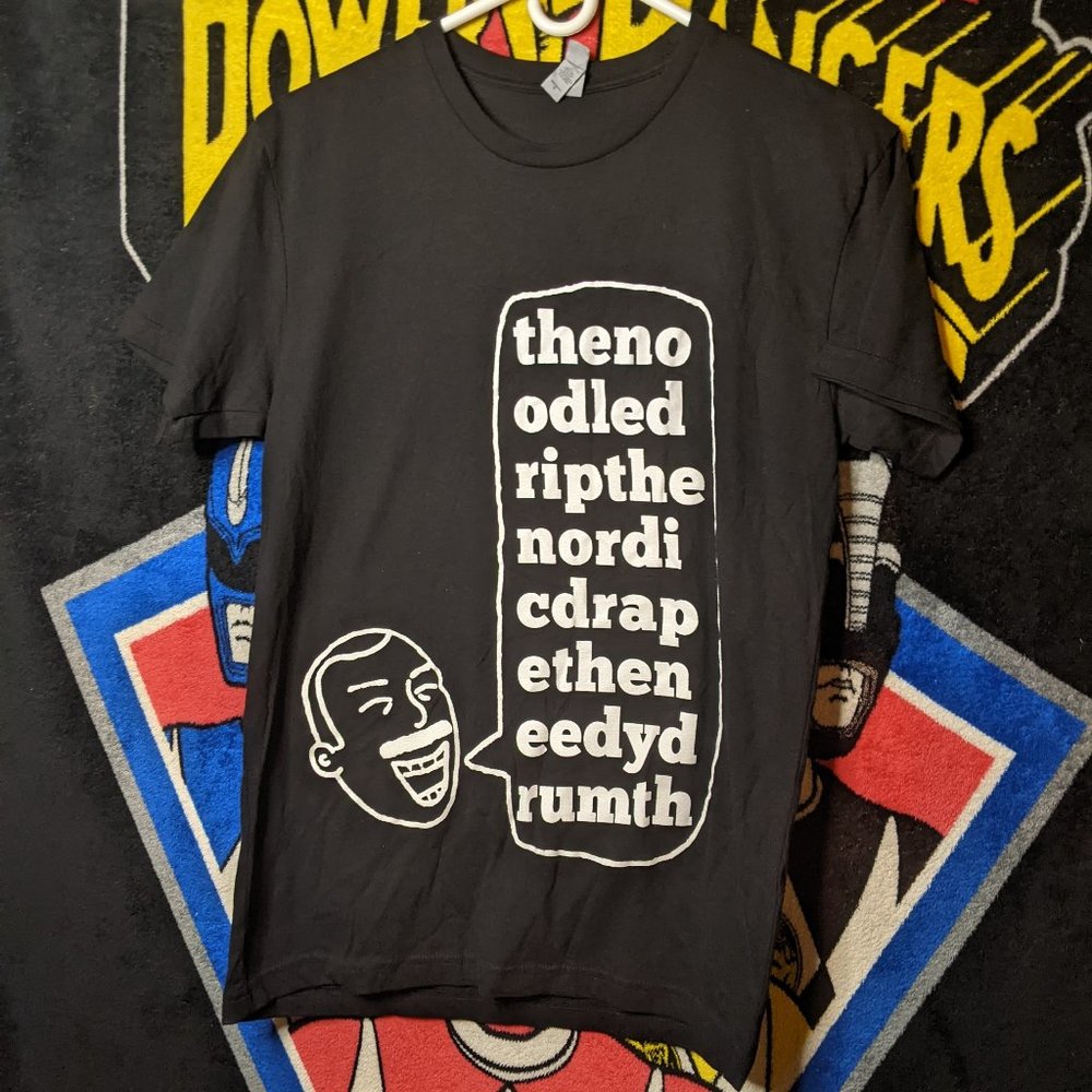 Anthony Fantano The Needle Drop Meme Black T-Shirt sz S